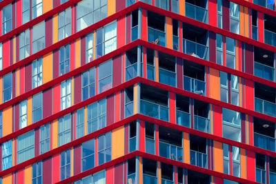 Low angle view of modern building in city