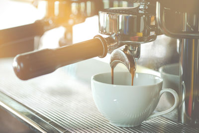 Close-up of coffee maker