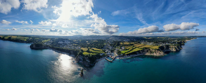 Coastline of cornwall south coast near st austell charlestown and local area. 