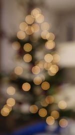 Defocused image of christmas tree