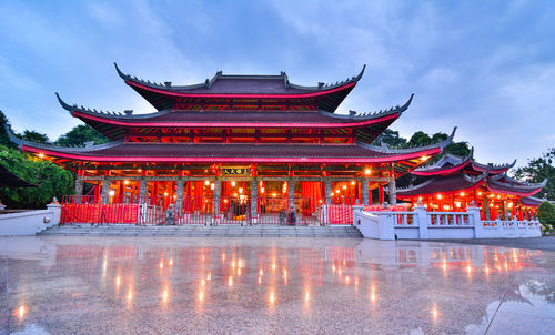 Traditional temple against sky