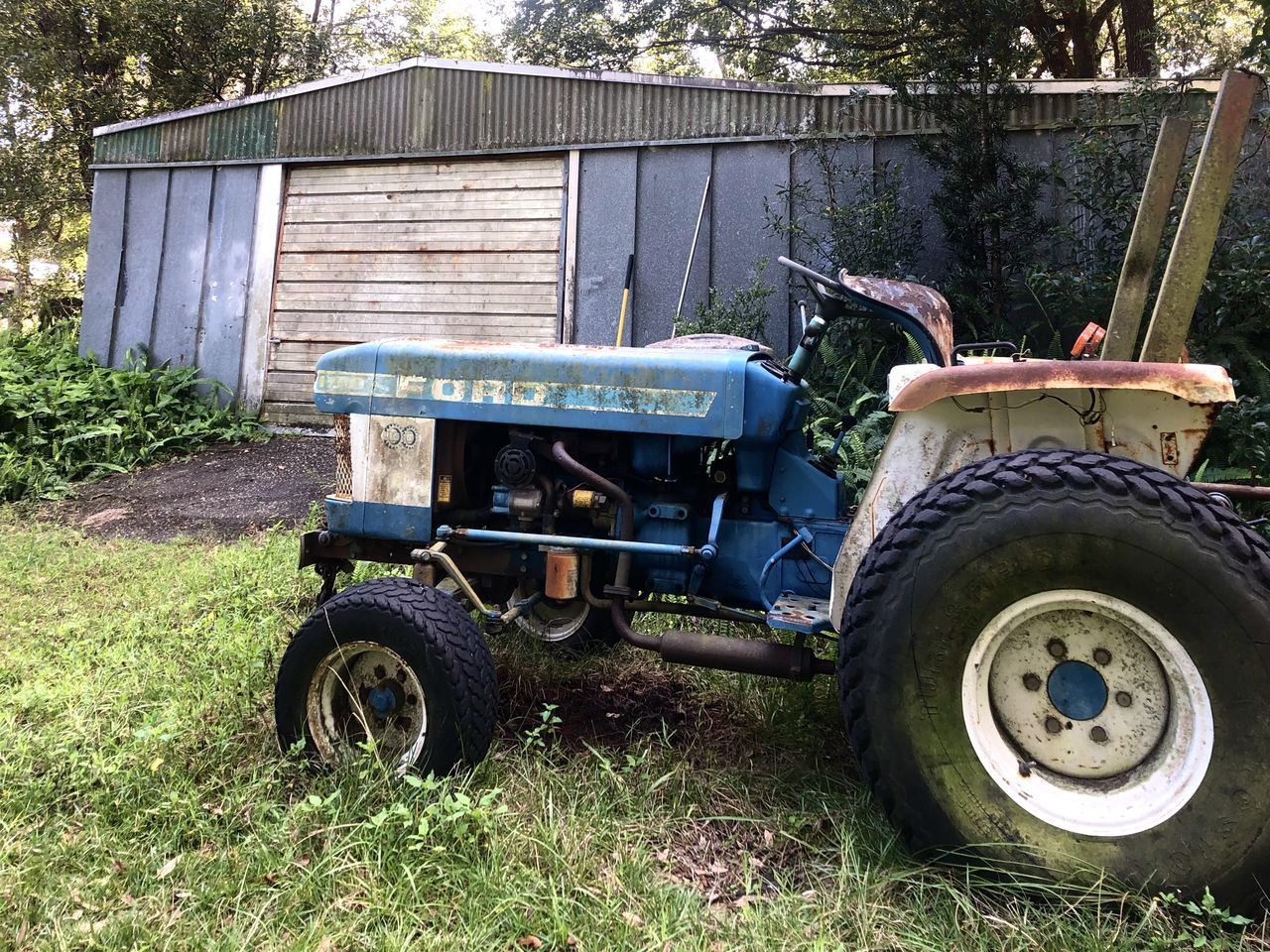 ABANDONED CART ON FIELD