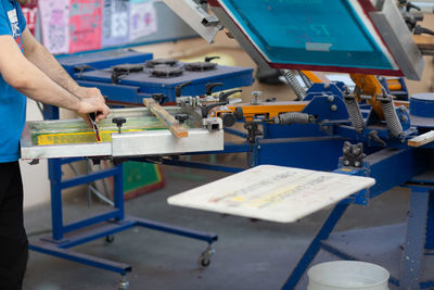 Man working on table