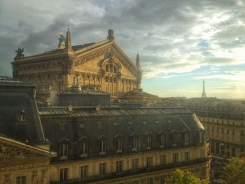 Church against cloudy sky