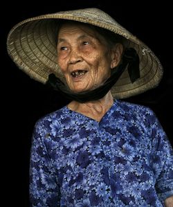 Portrait of woman with hat