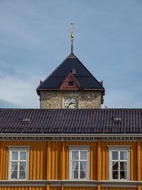 Low angle view of church against sky