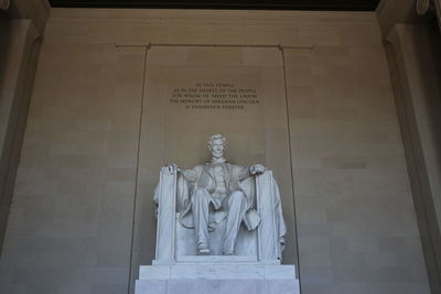 Low angle view of statue