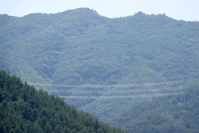 High angle view of mountains against sky