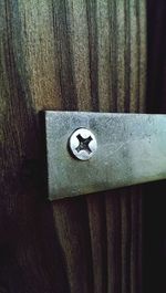 Close-up of wooden door