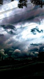 Scenic view of dramatic sky over landscape