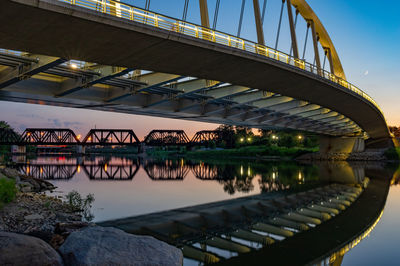 Low angle view of bridge over river