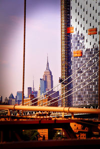 View of bridge and buildings in city