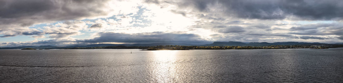 Panoramic view of sea against sky