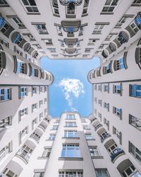 Low angle view of buildings against sky