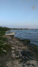 Boats in sea