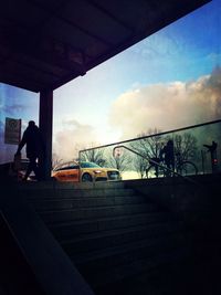 View of cloudy sky at sunset