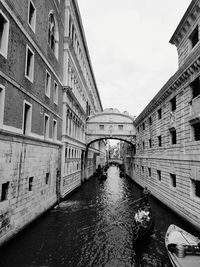 Canal passing through city buildings