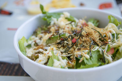 Close-up of salad in bowl