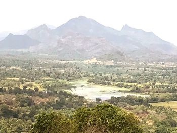 Scenic view of landscape against clear sky