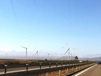 View of wind turbines