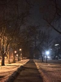 Illuminated city at night