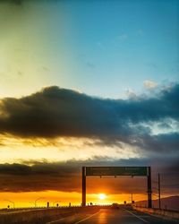 Scenic view of sunset against sky