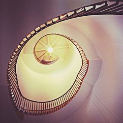 Low angle view of spiral staircase