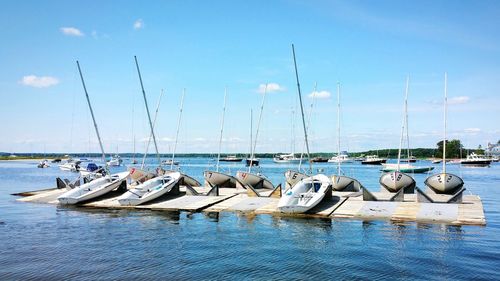 Boats in sea