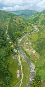 High angle view of landscape