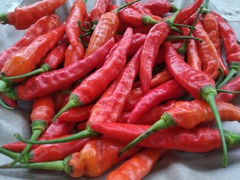 Close-up of red chili peppers