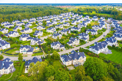 Aerial images of a beautiful high end neighborhood