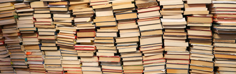 Full frame shot of books