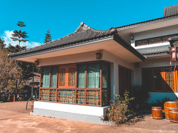 Exterior of building against clear sky