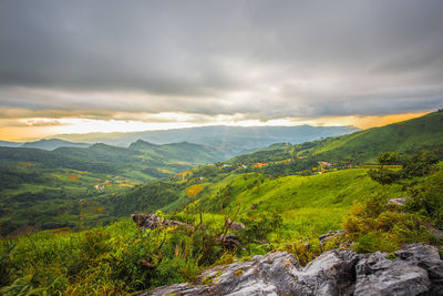 Scenic view of landscape against sky