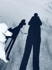 Shadow of people on street