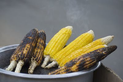 Close-up of yellow food on table