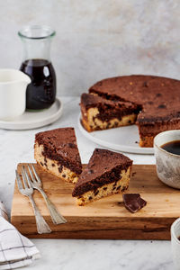 Close-up of cake on table