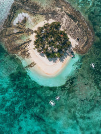 High angle view of sea
