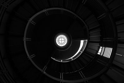 Low angle view of spiral staircase