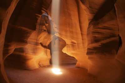 Low angle view of rock formation