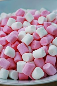 Red and white marshmallow