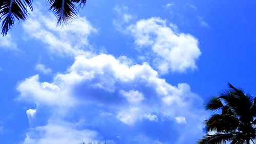 Low angle view of blue sky