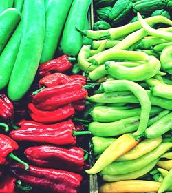 Full frame shot of raw chili peppers for sale