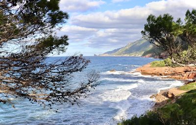 Scenic view of sea against sky