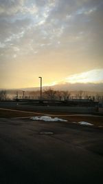 View of cloudy sky at sunset