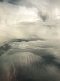 Scenic view of sea against dramatic sky