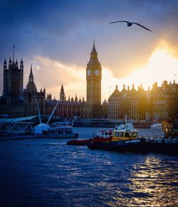 City at sunset