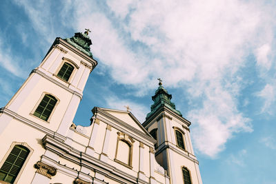 Low angle view of historic building against sky