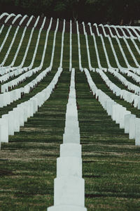 Row of veteran tombstones