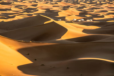 High angle view of sand dune